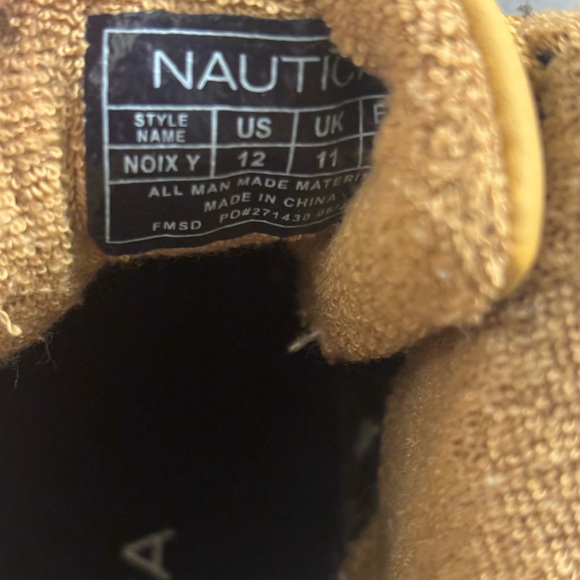 Nautica Tan High-Top Lace up Sneakers  NOIX X – Boys Youth 12 in tan - Picture 9 of 10